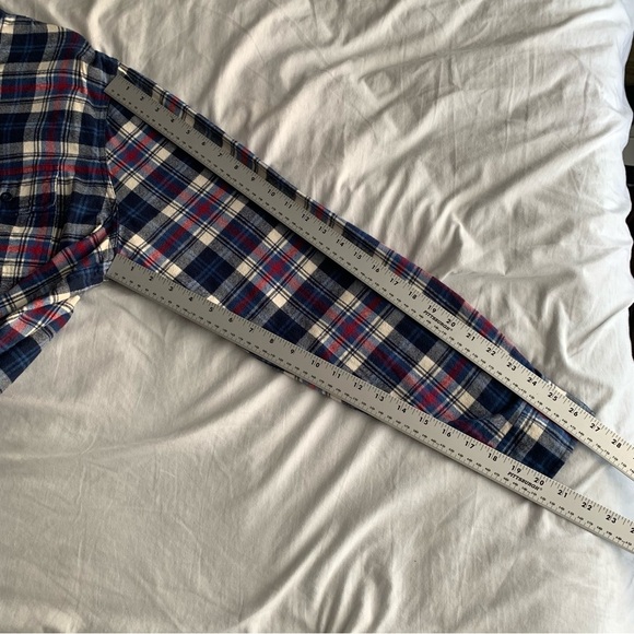 Men Abercrombie & Fitch XXL Plaid Button Long Sleeve Flannel Shirt Rodeo Preppy - Picture 13 of 13